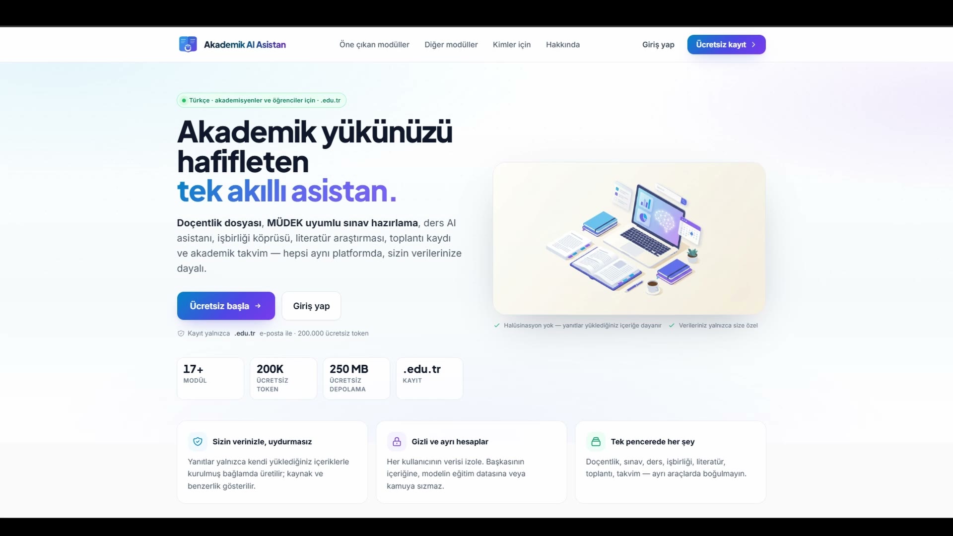 Akademik AI Asistan — kısa tanıtım önizleme
